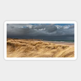 Stormy Bamburgh Beach Sticker